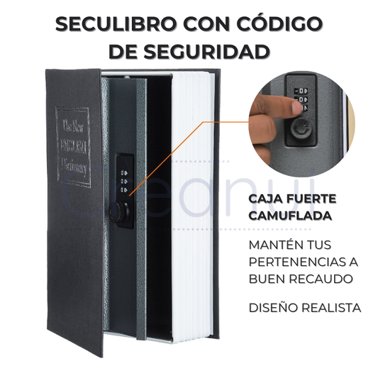 Caja Fuerte con Diseño de Libro – Seguridad Discreta 🔒