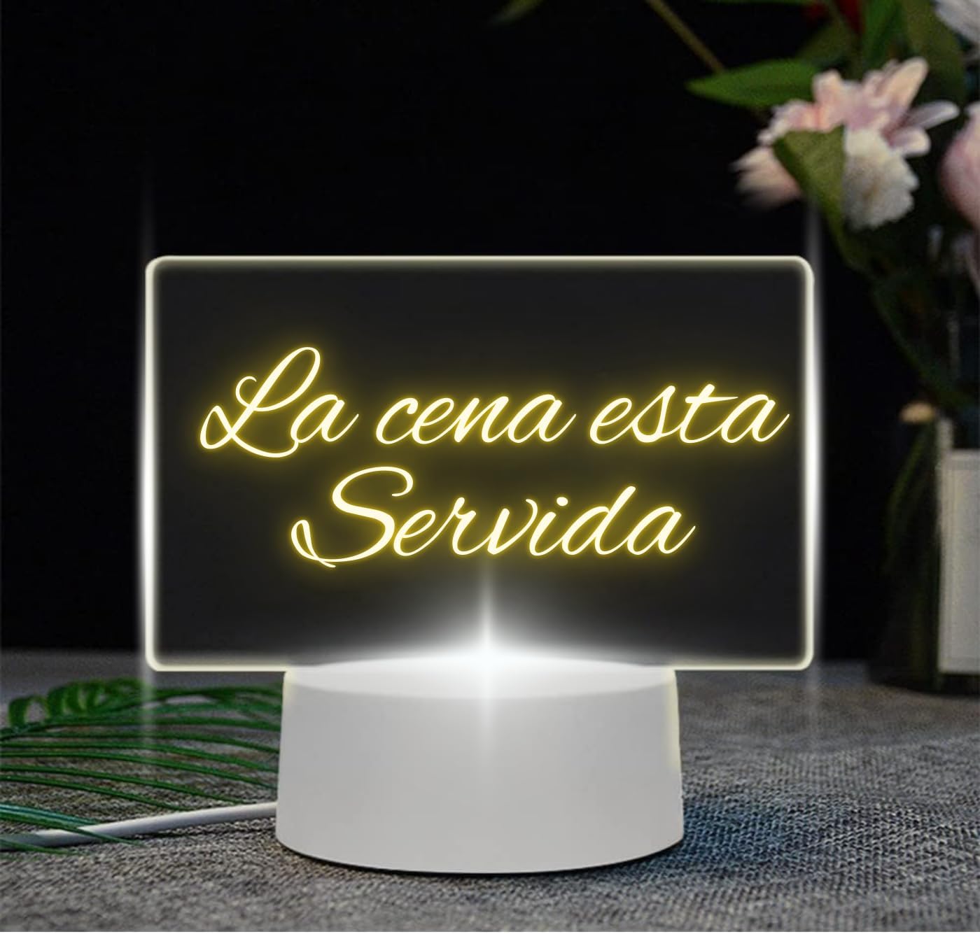 Lámpara Personalizada Rectangular — Escribe tu frase y hazla brillar