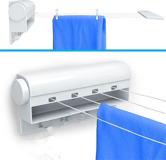 Tendedero Retráctil de Pared – Plegable, Práctico y Ahorra Espacio